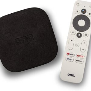 ONN Android TV 4K UHD Streaming Device with Voice Remote Control Google Assistant & High Speed HDMI Cable