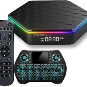 T95Z Plus Android TV Box H618 Chip Support Dual-WiFi 2.4G/5G Android Box 3D HDR10+ Bluetooth 5.0 USB with Mini Wireless Keyboard