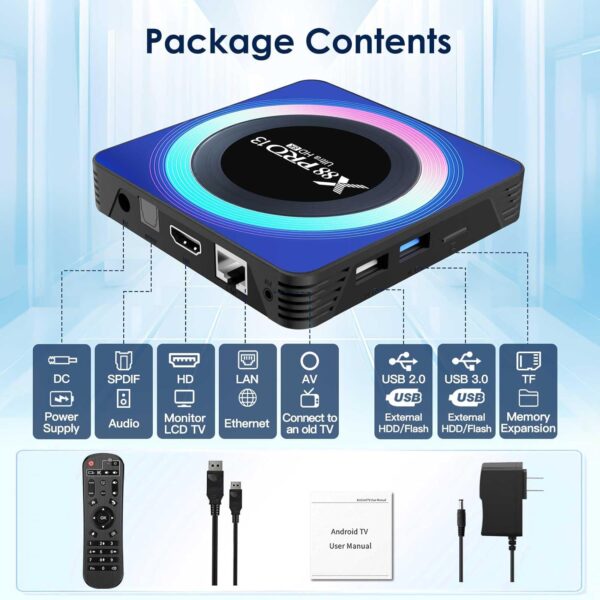 X88PRO 13 TV Box 6K RK3528 Quad-Core 2.4G/5G Dual-WiFi Bluetooth 5.0 USB 3.0 100M Ethernet Smart Box for TV 4GB RAM 64GB ROM - Image 2